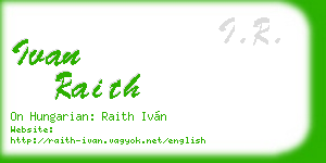 ivan raith business card